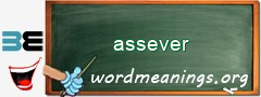 WordMeaning blackboard for assever